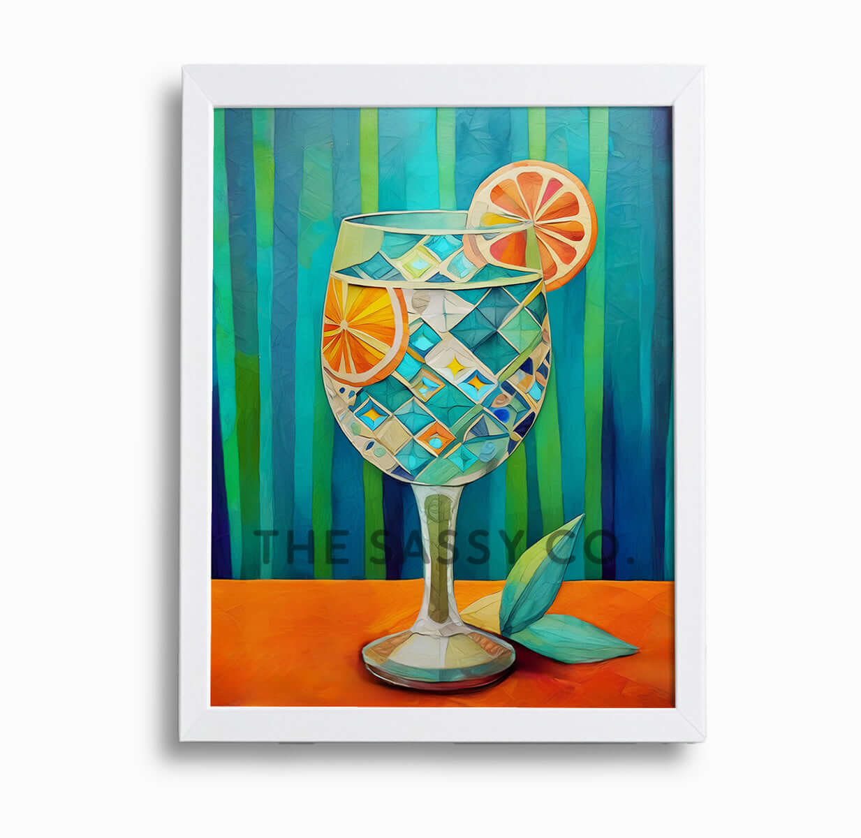 Modern colorful cocktail artwork wall art. Gin and Tonic wall art painting canvas, framed art prints for living room, kitchen, bar, home wall decor. Buy modern canvas wall art paintings online India.